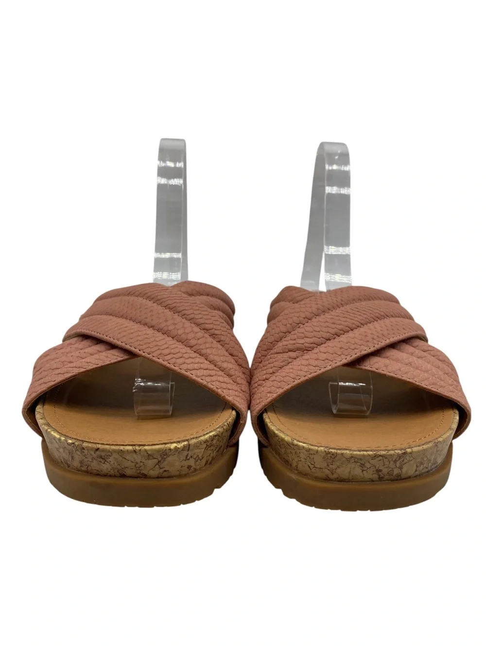 Caterpillar Womens Shoes Pink Leather Sandals 10 Flat Slip On Casual CAT Brand